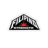 Die-Cut Sticker — “Filipino Strength” Bold Pride Decal (Red & Black)