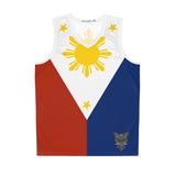 Philippine Flag Basketball Jersey 3 Stars and Sun Athletic Tank