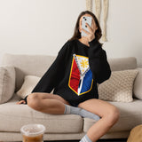 Balisong Shield Crewneck Sweatshirt - Philippine Flag Shield Design (Sun & Sword)