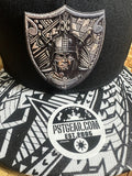 Raiders Polynesian 3D Tribal Hat Shield Tribal Reflective SnapBack