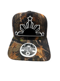 3 Stars and Sun Black Camo Forest curved Mesh snapbacks