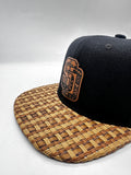 SD Banig Weave Brown Sun  Black Snapback
