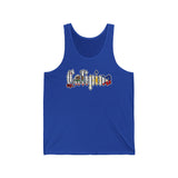 CALIPINO California Unisex Jersey Tank - Vintage Style Summer Apparel, Beachwear, Vacation, Casual Outfit, Gift for Him/Her