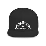 Flat Bill Snapback Hat — Rustic Strength Anchor Logo