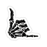 Skeleton 'Shaka' Die-Cut Sticker — Gothic Surf Hand Decal