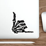 Skeleton 'Shaka' Die-Cut Sticker — Gothic Surf Hand Decal