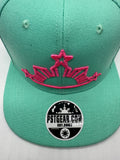3 STARS AND SUN Filipino Pinay Pinoy Mint and Pink Hat