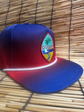 Guam Summer Seal Rope Brim Mesh back SnapBack Hat