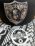 Raiders Polynesian 3D Tribal Hat Shield Tribal Reflective SnapBack
