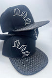 Rising Sun Black Philippines Filipino Flat Brim 3 STARS AND SUN Weave BRIM COLLECTION