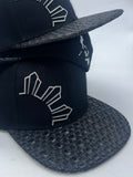Rising Sun Black Philippines Filipino Flat Brim 3 STARS AND SUN Weave BRIM COLLECTION