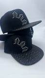 Rising Sun Black Philippines Filipino Flat Brim 3 STARS AND SUN Weave BRIM COLLECTION