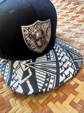 Raiders 3D Tribal Hat Shield Tribal Reflective SnapBack