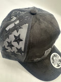 3 Stars and Sun Black Hole Velour curved Mesh snapbacks