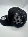 3 Stars and Sun Black Hole Velour curved Mesh snapbacks