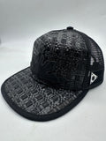3 Stars and Sun Banig Black Philippines Filipino Flat Brim 3 STARS AND SUN Weave BRIM COLLECTION