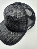 3 Stars and Sun Banig Black Philippines Filipino Flat Brim 3 STARS AND SUN Weave BRIM COLLECTION