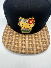 Hula Floral Brown Weave Brim Islander Heritage SnapBack