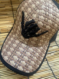 Shaka Bones Curved Mesh Weave Brim