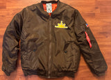 Philippines 3 Stars and Sun Brown Patch Bomber Mens Jacket