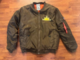 Philippines 3 Stars and Sun Brown Patch Bomber Mens Jacket