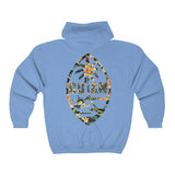 Guam Floral Unisex Heavy Blend™ Full Zip Hooded Sweatshirt