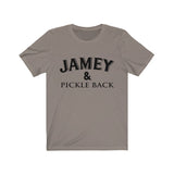 Jamey and Pickle Back Unisex Jersey Short Sleeve Tee