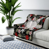 Philippines Heart Floral Fleece Blanket
