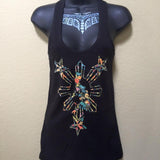 3 Stars and Sun Floral Philippines Racer Back Tank
