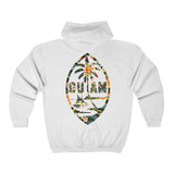 Guam Floral Unisex Heavy Blend™ Full Zip Hooded Sweatshirt