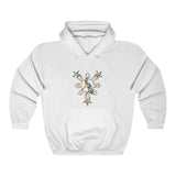 3 Stars and Sun Floral Hooded Sweatshirt