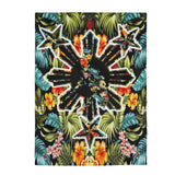 Filipino Sun Floral Velveteen Plush Blanket