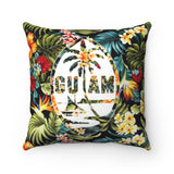 Guam Floral Seal  Square Pillow