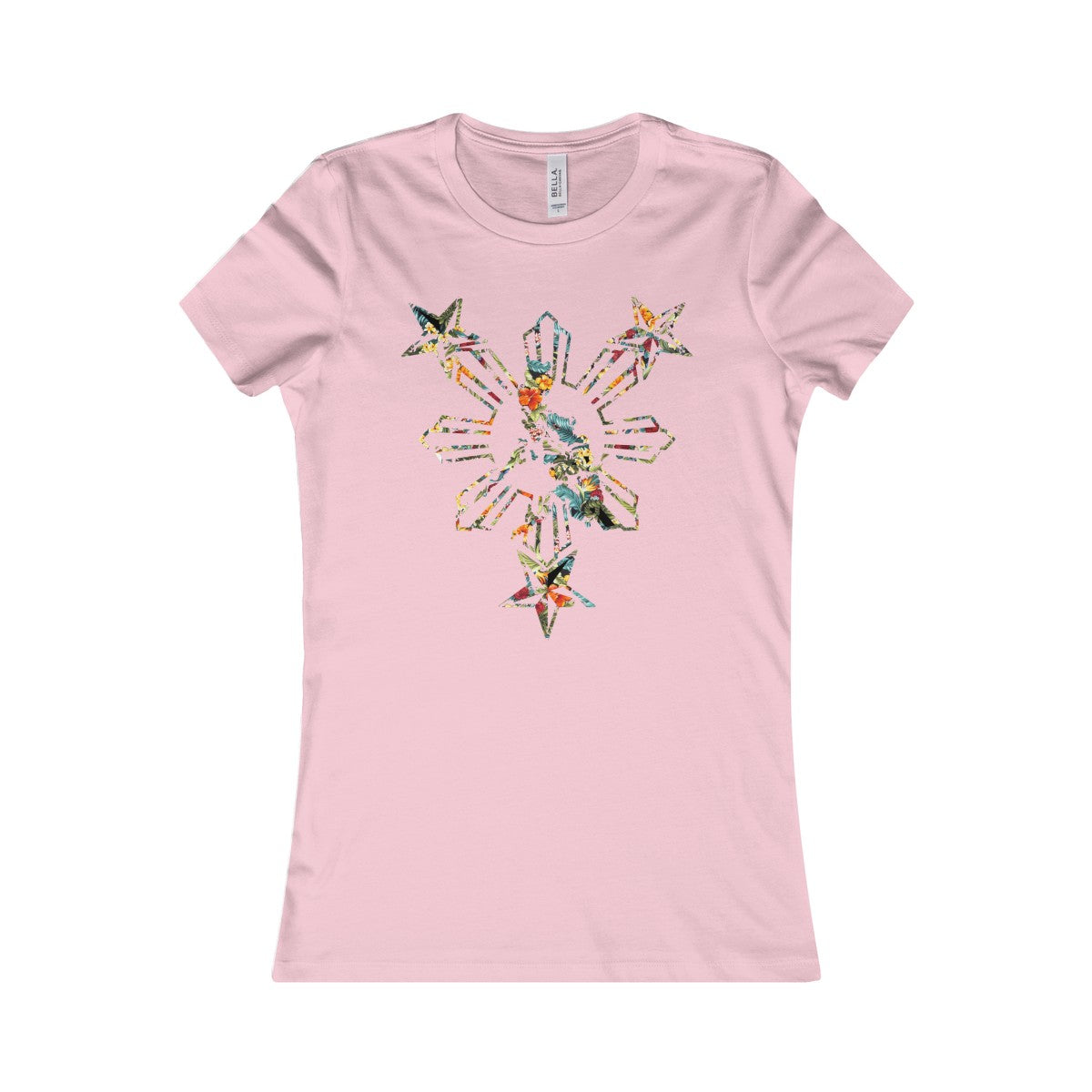 Philippines 3 Stars and Sun Womens Floral Tee