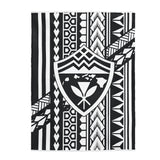 Hawaii Kanaka Tribal Velveteen Plush Blanket