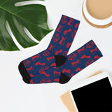 Guam Fresh Blue & Red Socks