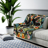 Filipino Sun Floral Velveteen Plush Blanket