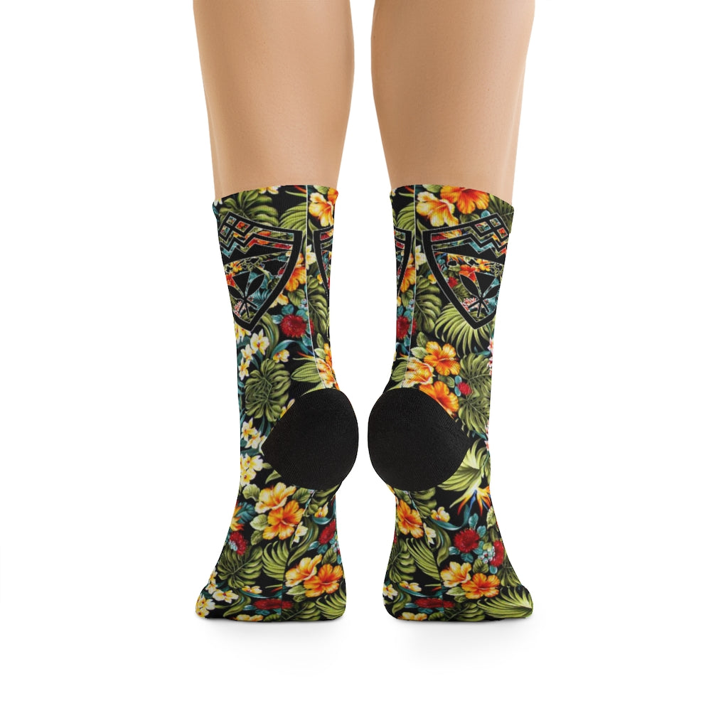 Hawaii Shield Floral Socks