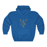 3 Stars and Sun Floral Hooded Sweatshirt