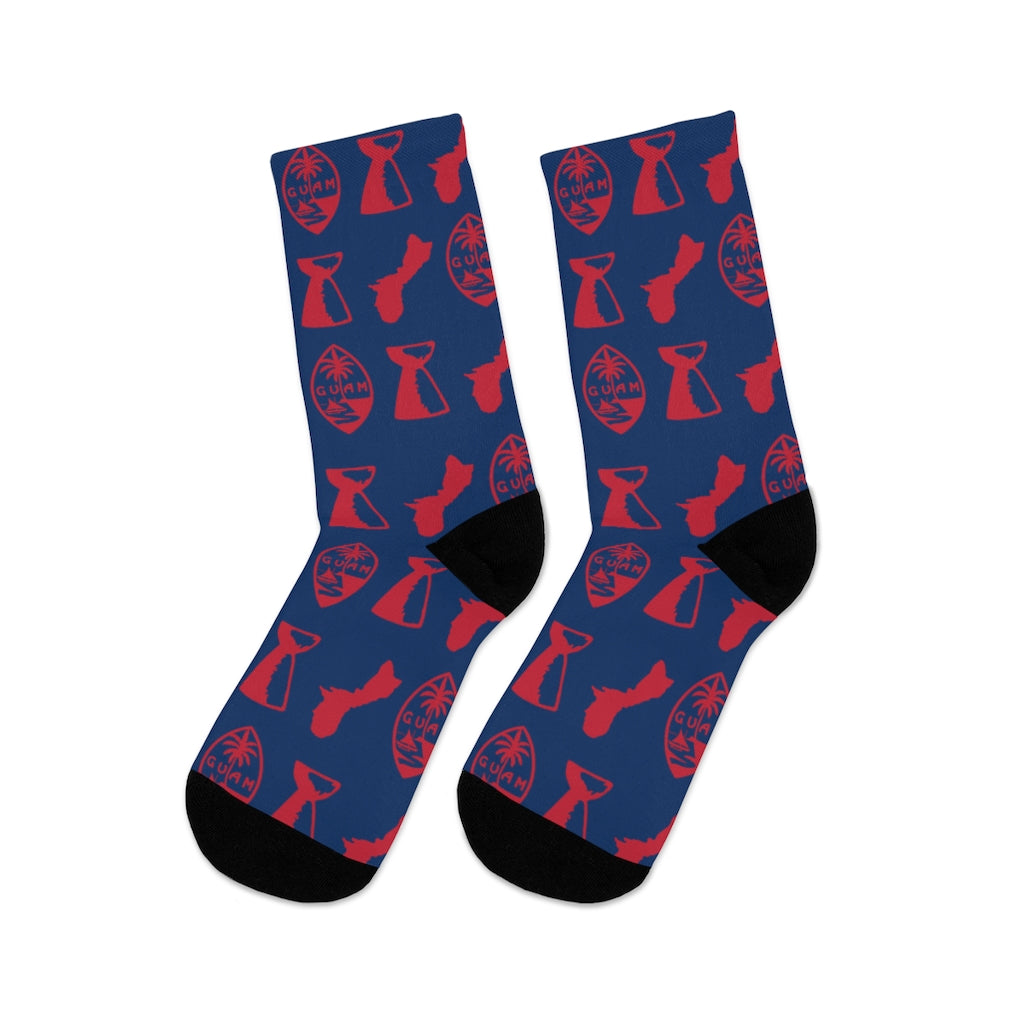 Guam Fresh Blue & Red Socks