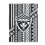 Hawaii Kanaka Tribal Velveteen Plush Blanket