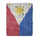 Philippine Flag Brick Wall Blanket