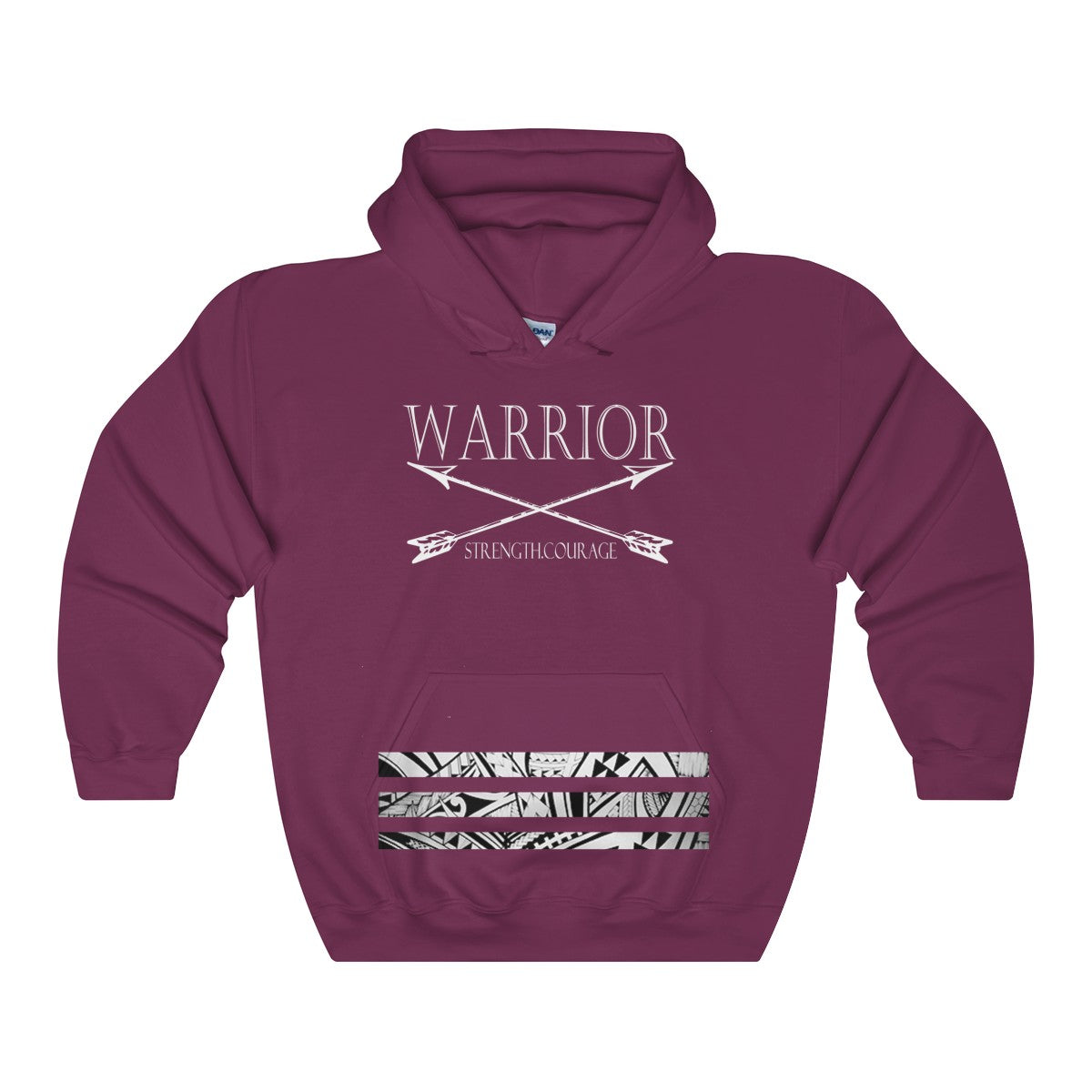 Warrior Tribal Bar Hooded Sweatshirt