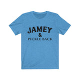 Jamey and Pickle Back Unisex Jersey Short Sleeve Tee
