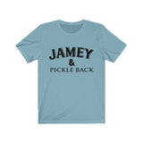Jamey and Pickle Back Unisex Jersey Short Sleeve Tee