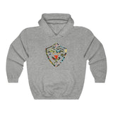 Hawaii Floral Shield Unisex Heavy Blend™ Hooded Sweatshirt