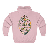 Guam Floral Unisex Heavy Blend™ Full Zip Hooded Sweatshirt