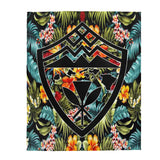 Hawaii Kanaka Floral Velveteen Plush Blanket