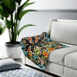 Filipino Sun Floral Velveteen Plush Blanket