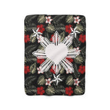 Philippines Heart Floral Fleece Blanket